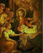 Bento Jose Rufino Capinam Birth of Christ oil on canvas